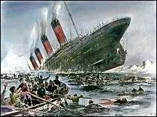 Il y a 100 ans : naufrage du Titanic dans la nuit du 14 au 15/4/1912. A 23h40, il heurte un iceberg, il coule  2h20 au large de Terre Neuve. Combien de personnes prirent dans cette catastrophe ?
