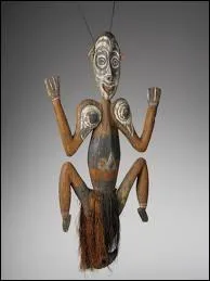 Ce crochet de Papouasie a t fabriqu avec du bois, des fibres vgtales et des pigments. A quel usage tait-il destin ?