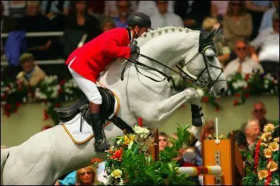 Cet talon holsteiner gris est clbre grce  la finale tournante qu'il a remport sous la selle de Jos Lanskink. C'est :
