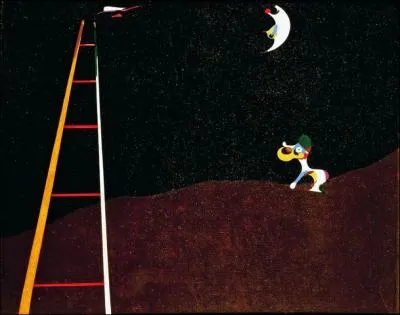 Chien aboyant  la lune