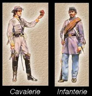 Durant la Guerre de Sécession américaine, quelle armée portait l'uniforme gris ?