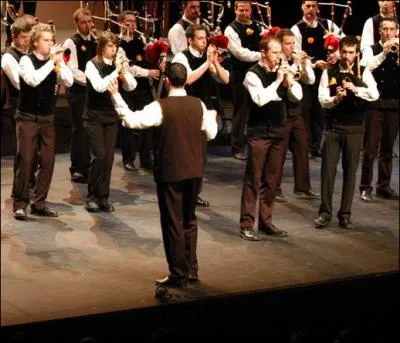 Ici, on peut voir le bagad kemper avec les binious, les bombardes, quels instruments manquent-ils, pour qu' il soit au complet ?