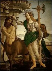 Avec quelle crature apparat Minerve sur ce tableau ?