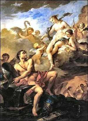 Sur ce tableau,  qui Vnus demande-t-elle des armes pour ne ?