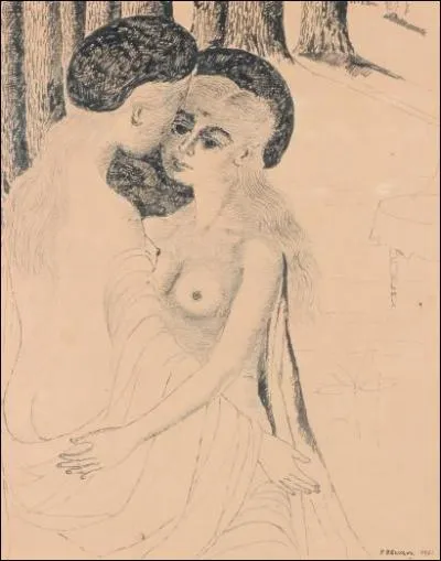 A qui doit-on Le baiser (encre sur papier) ?