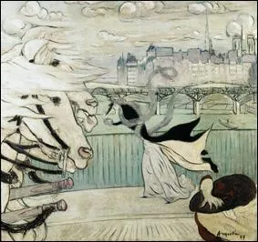 Bourrasque de vent sur un pont de la Seine