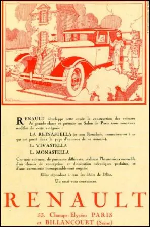 Renault s'invite dans le haut de gamme avec ses Reinastella, en quelle anne ?