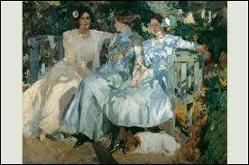 Ma femme et mes filles au jardin