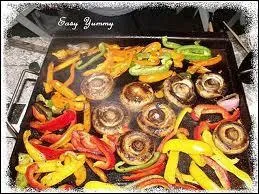 Pole plate gante  cuire et griller, morceaux fins (ou pas) de viandes, poisson, crevettes, lgumes, fruits... . tout peut y passer...