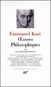 Lequel de ces livres a crit le philosophe Emmanuel Kant ?
