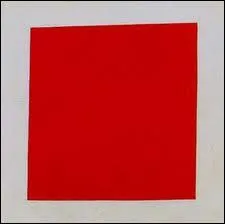 Quel artiste a peint ce tableau intitul 'Carr rouge' (fallait y penser) ?