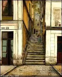 Qui a peint 'Escalier de la rue du Mont-Cenis  Montmartre' ?