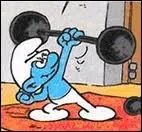 Quel est le tatouage du schtroumpf costaud ?