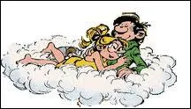 Avec qui Gaston rve-t-il sur ce nuage ?