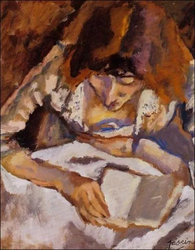 Hermine lisant, 1917