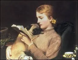 Jeune fille au carlin en train de lire, 1879