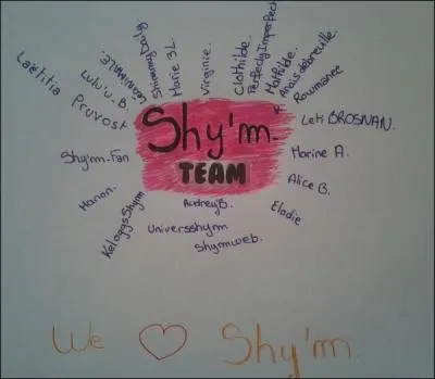 Comment Shy'm appelle-t-elle les personnes qui la suivent ?
