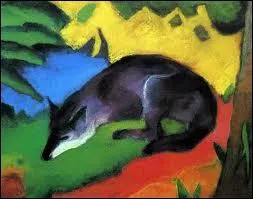 Quel peintre est l'auteur de la toile 'Renard bleu-noir' ?