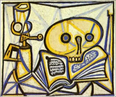 Qui a peint Crne livre et lampe ?