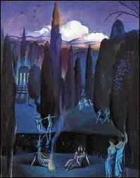 Nymphes dans un jardin romantique