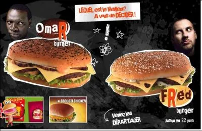 Omar et Fred aiment le fast food ... .