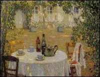 Qui a peint 'La table au soleil, Gerberoy' ?