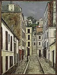 Quel quartier de Paris Maurice Utrillo avait-il choisi pour réaliser son oeuvre ?