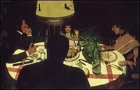 Le diner, effet de lampe