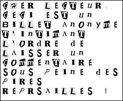 Comment appelle-t-on l'auteur d'une lettre anonyme ?