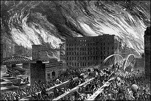 En quelle année le grand incendie de Chicago a- t-il fait des ravages ?