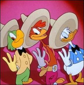 (Les Trois Caballeros) Quels personnages, qui avaient en partie t introduits dans le premier film 'Saludos Amigos', deviennent ici les hros de ce long-mtrage ?