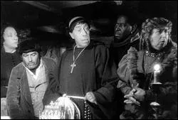 En 1833, un groupe des voyageurs, venus en diligence, passe la nuit dans une auberge isole au milieu des montagnes et tenue par un couple d'aubergistes . Arrive un moine jovial...