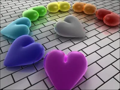 De quelle couleur est le coeur du milieu ?