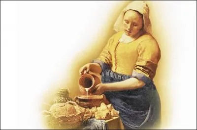 De quel artiste est inspire cette publicit pour 'La laitire', qui joue sur l'authenticit et la production du produit ?