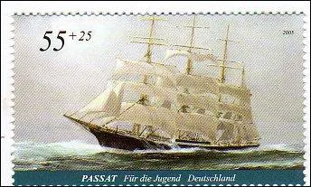 Quel est ce voilier Allemand des annes 10 visible sur ce timbre d'Allemagne ?