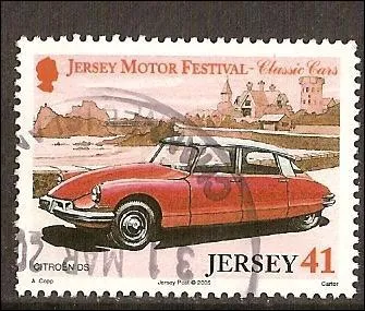 Quelle est cette Citron de lgende, qui incarnait  sa naissance en 1955 la voiture du , visible sur ce timbre de Jersey ?