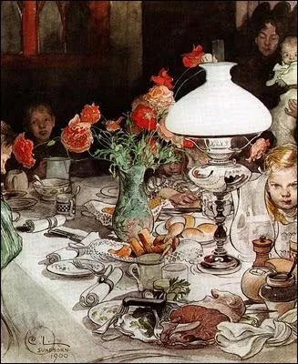 Qui a peint 'Autour de la lampe' ?