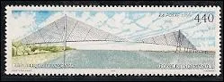 Quel est ce pont de la fin du sicle dernier reliant Le Havre  Honfleur visible sur ce timbre de France ?