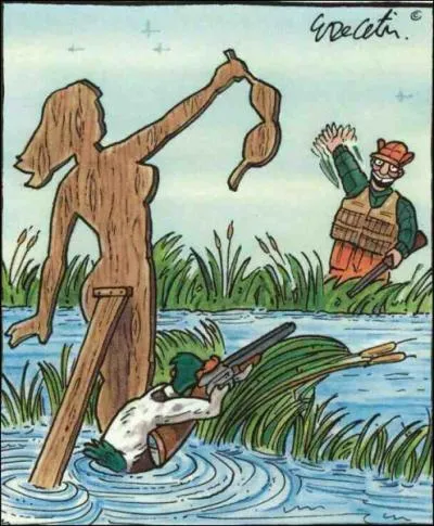 Ce matin, un canard a tu un chasseur !