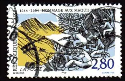 Comment nomme-t-on les soldats du maquis (comme le montre ce timbre de France) ?