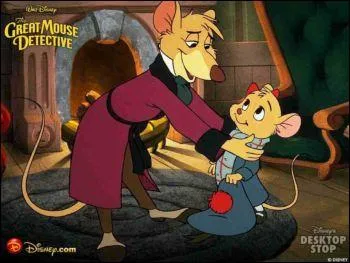 De quel détective s'est inspirée la souris Basil pour se déguiser en 1986 ?