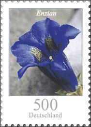 Quelle est cette fleur europenne souvent violette, visible sur ce timbre d'Allemagne ?