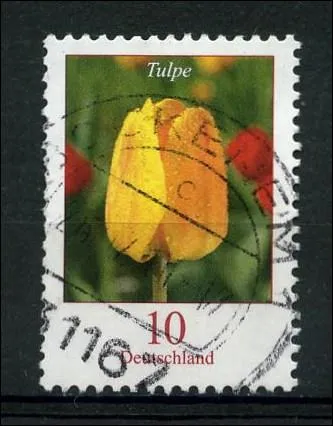 Quelle est cette fleur, symbole des Pays-Bas, visible sur ce timbre d'Allemagne ?