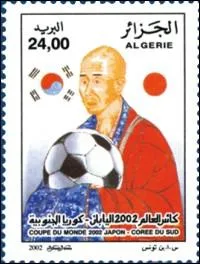 A quelle place s'est retrouv le Japon  la Coupe du Monde de 2002 qu'il avait organise avec la Core du Sud comme le montre ce timbre d'Algrie ?