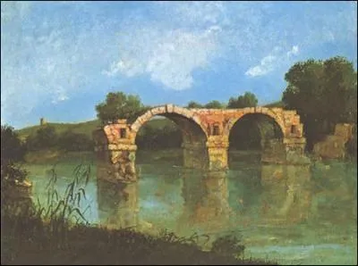 Le pont d'Ambrussum , 1857