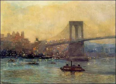 Brooklyn Bridge at Night , 1909