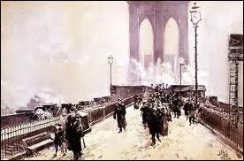Jour d'hiver sur Brooklyn Bridge