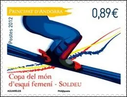 Comme le montre ce timbre d'Andorre, en 2012 a lieu dans ce pays les championnnats du monde de...