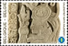 Comme le montre ce timbre de Belgique, quel vnement majeur marque 2012 selon l'interprtation actuelle du calendrier Maya ?