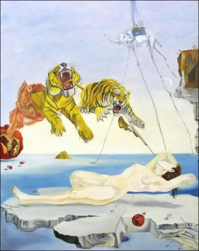 Compltez le titre de ce tableau de Dali peint en 1944 :  Rve caus par le vol d'une abeille ... .
